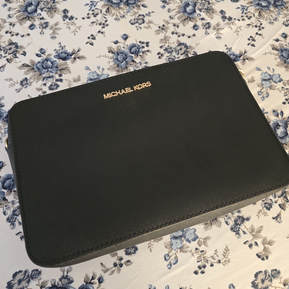 Michael Kors Black and Gold Laptop Sleeve